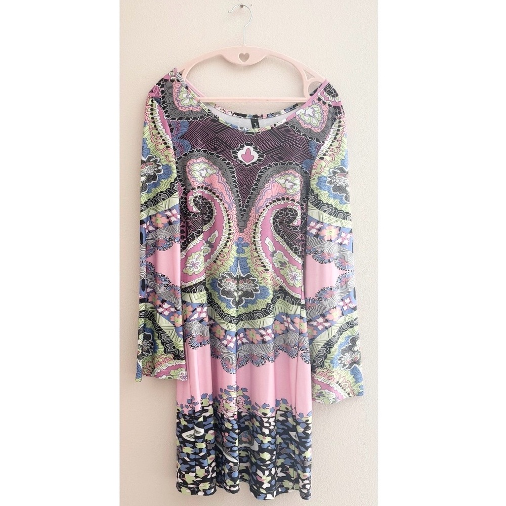 Paisley Multicolor Long Sleeve Dress